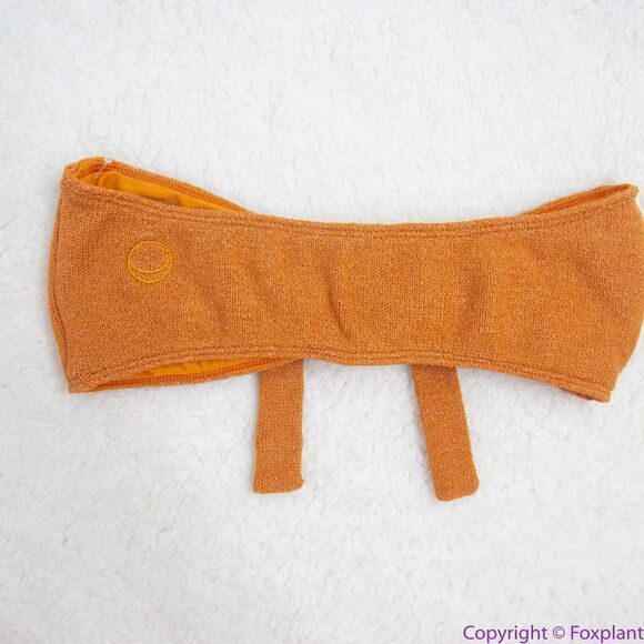 NEW Free People x In your arms knit bikini‎ orange/gold, S - Picture 8 of 16